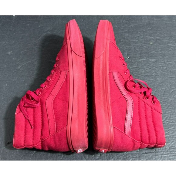 Vans Sk8-Hi 'Mono Red' Unisex Skate Shoe Men's Sz 9 or Women's Sz 10.5 - Picture 8 of 10